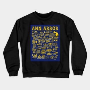 Ann Arbor Map Crewneck Sweatshirt